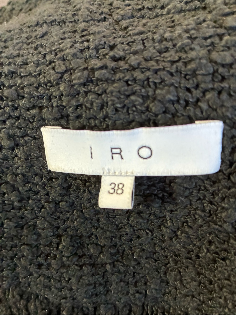 IRO Mira Black Bouclé Knit Jacket Size 38/ US 6 - Picture 2 of 12